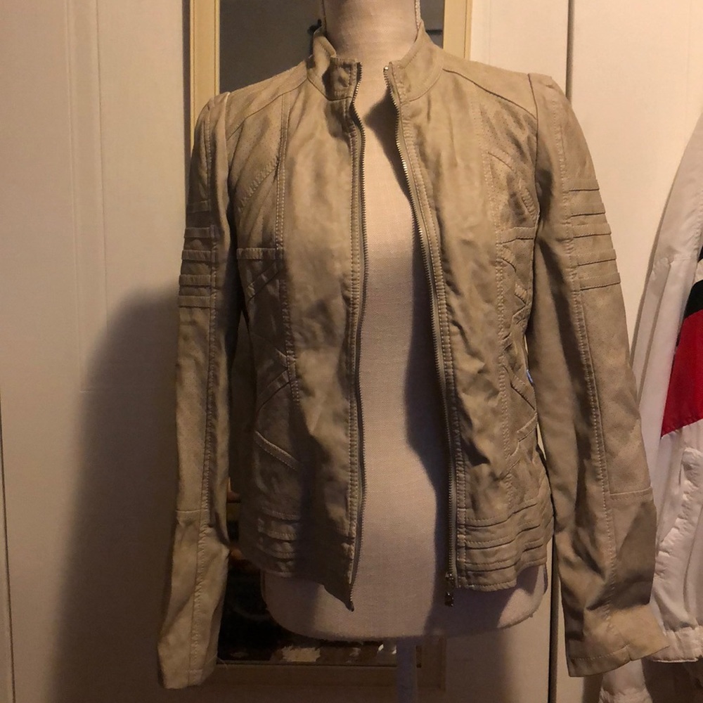 Downtown coalition faux leather jacket